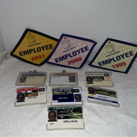 Master Golf Tournament Worker ID Tags And Parking Passes